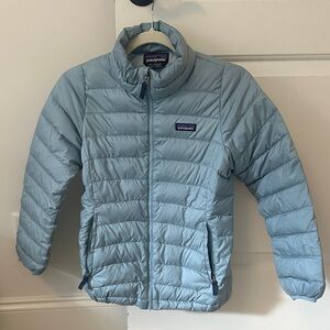Patagonia Kids Light Blue Down Sweater Jacket size 10 / M